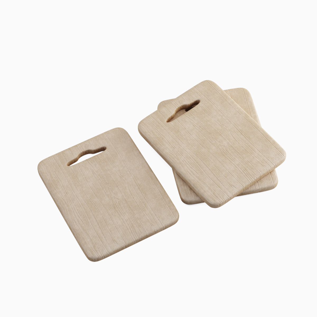 Cutting Board Set B Low-poly 3D model_11