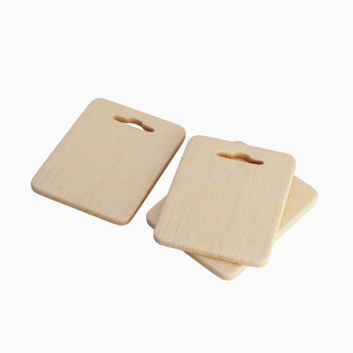 Cutting Board Set B Low-poly 3D model_3