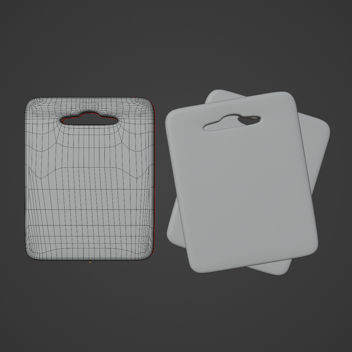 Cutting Board Set B Low-poly 3D model_14