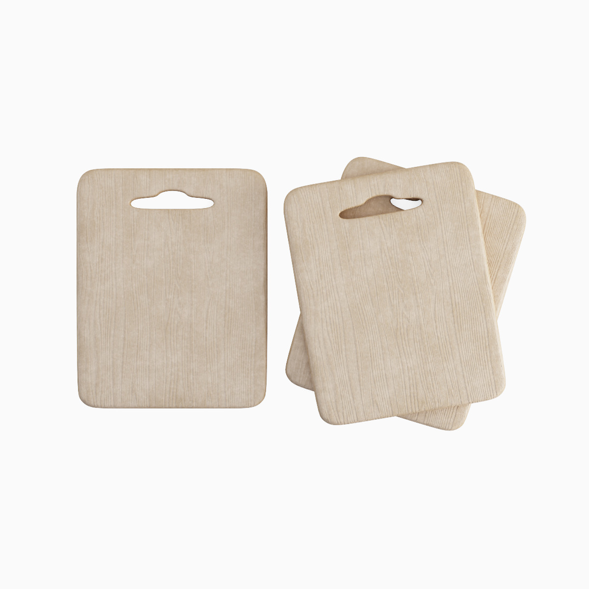 Cutting Board Set B Low-poly 3D model_10