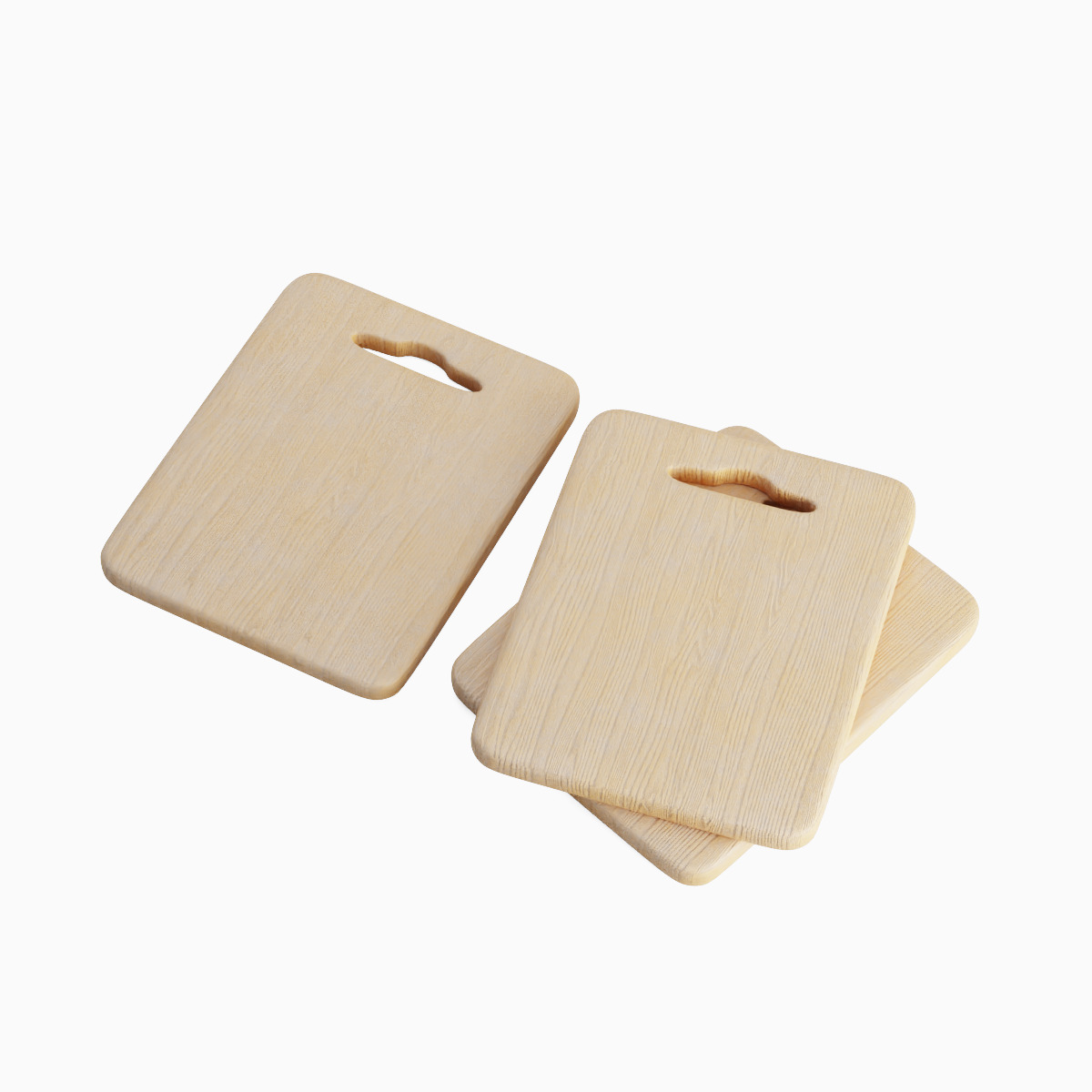 Cutting Board Set B Low-poly 3D model_6