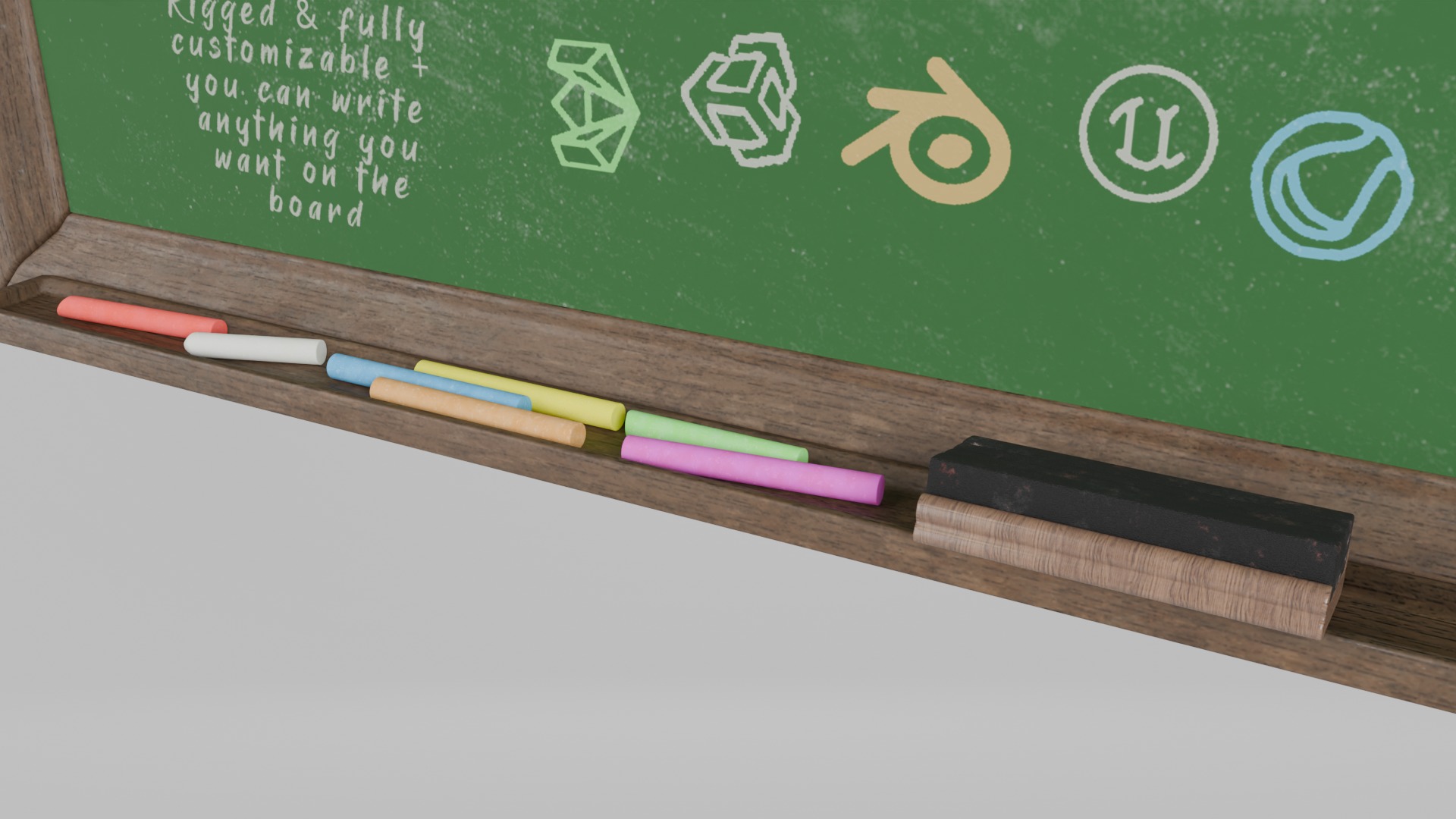 Education Ultimate Bundle - Customizable Writing Boards 3D Model Collection_20