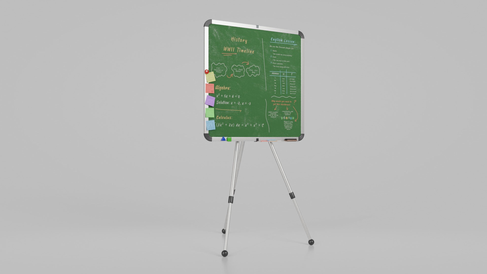 Education Ultimate Bundle - Customizable Writing Boards 3D Model Collection_30
