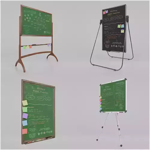 Education Ultimate Bundle - Customizable Writing Boards 3D Model Collection