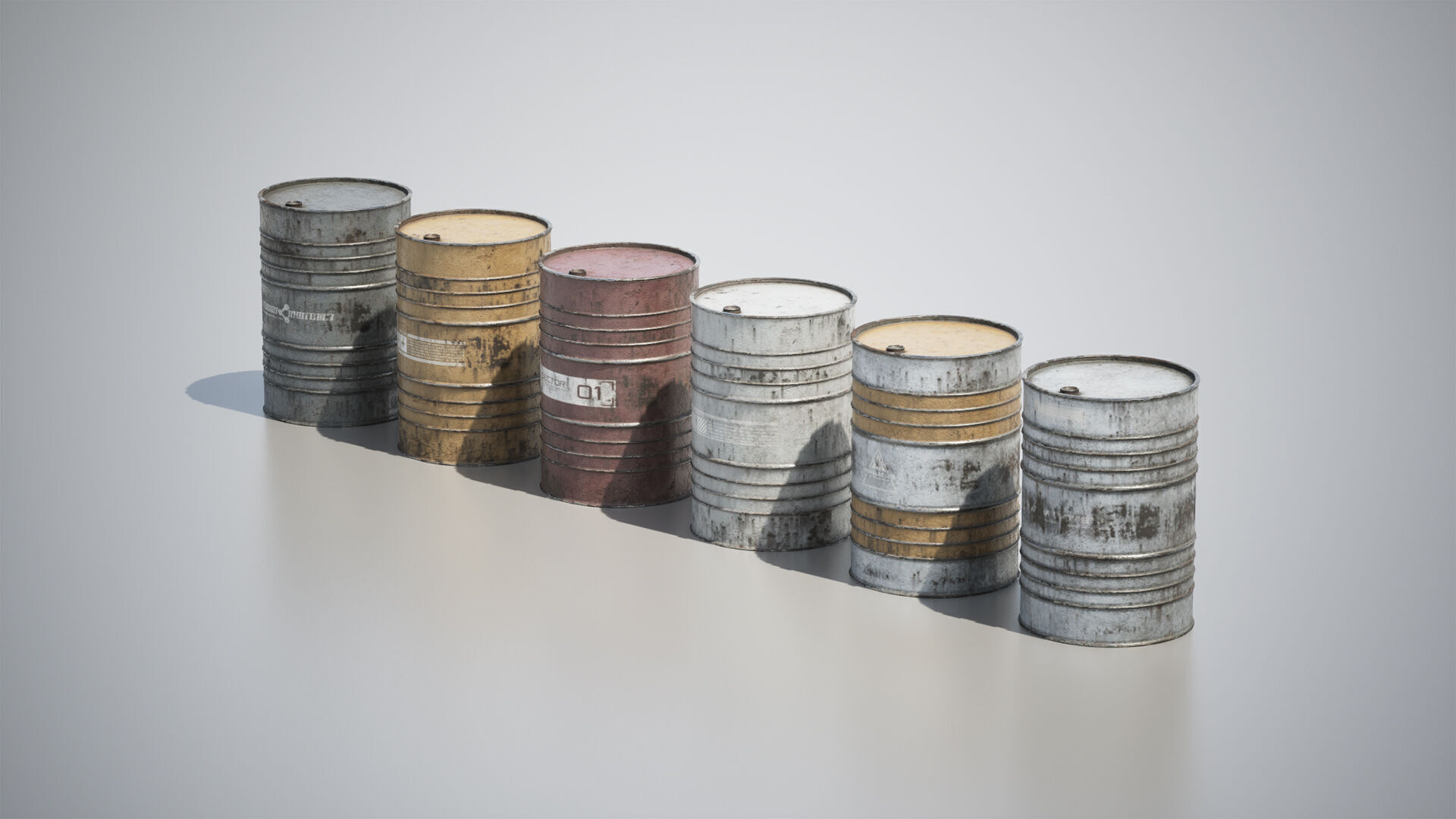 Barrel Pack Vol 01 Low-poly 3D model_2