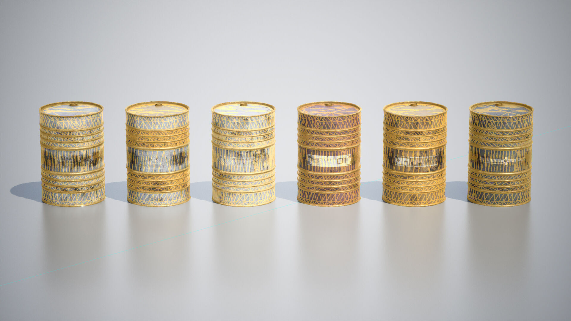 Barrel Pack Vol 01 Low-poly 3D model_8