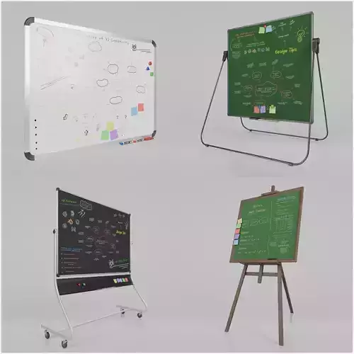 Architectural Visualization Kit - Customizable Writing Boards 3D Model Collection Architectural Visualization Kit - Customizable Writing Boards 3D Model Collection