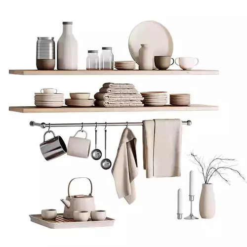 Dish set 9 3D model