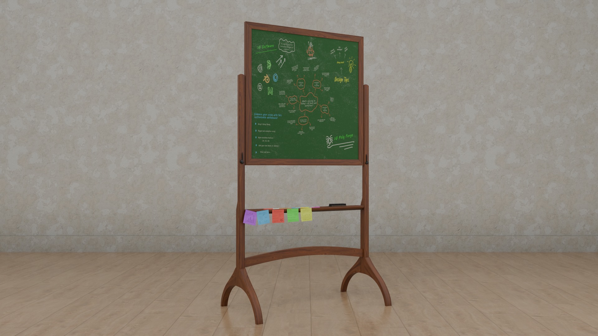 Compact Space Solution Set - Customizable Writing Boards 3D Model Collection_15