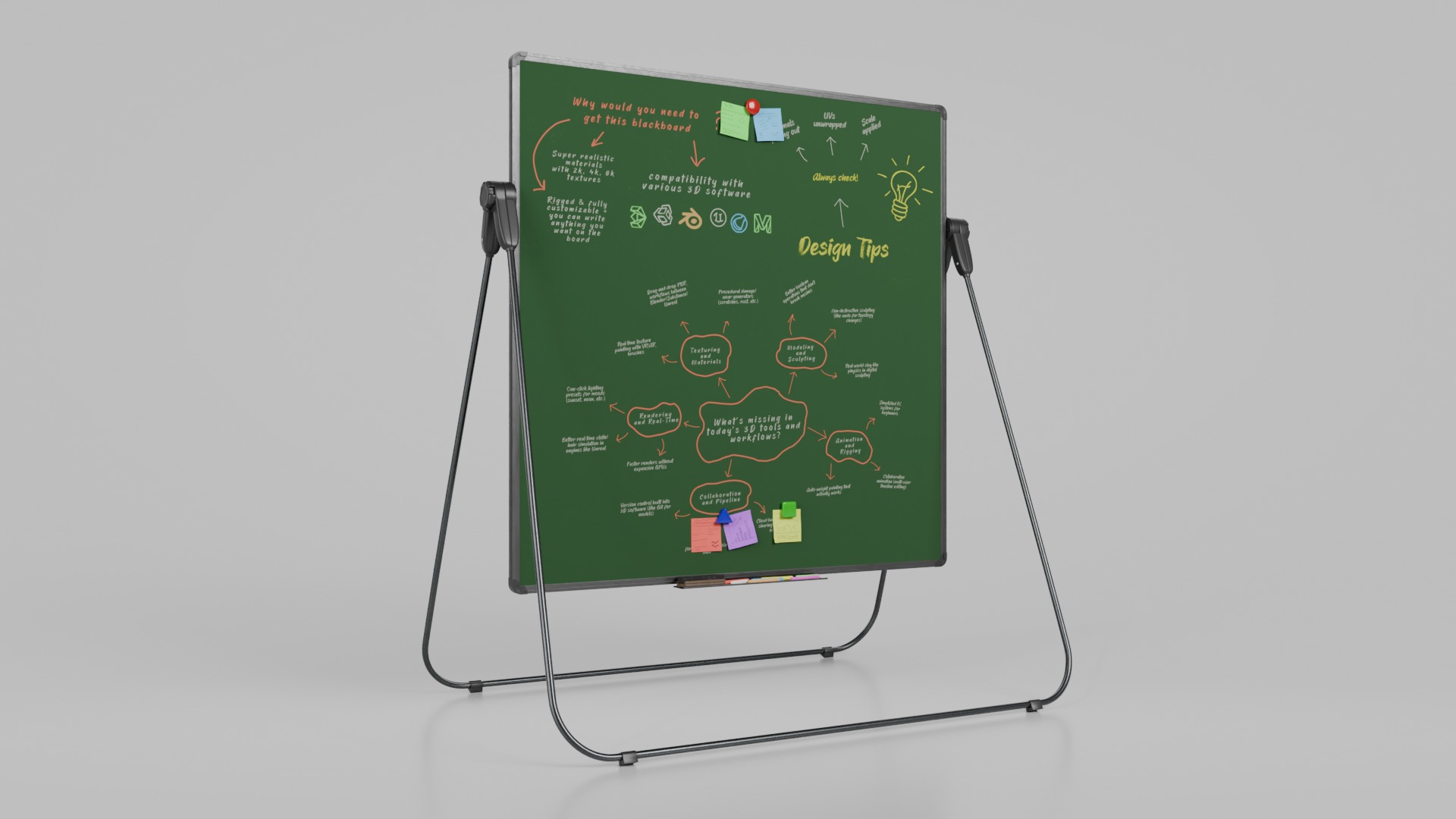 Compact Space Solution Set - Customizable Writing Boards 3D Model Collection_29