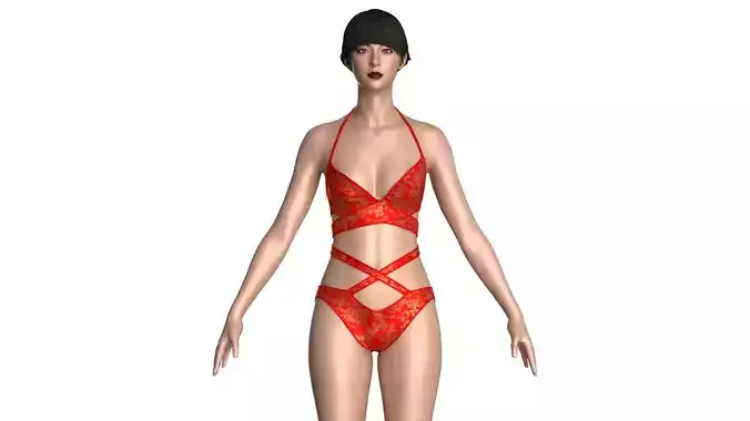 Girls Bikini With Printed