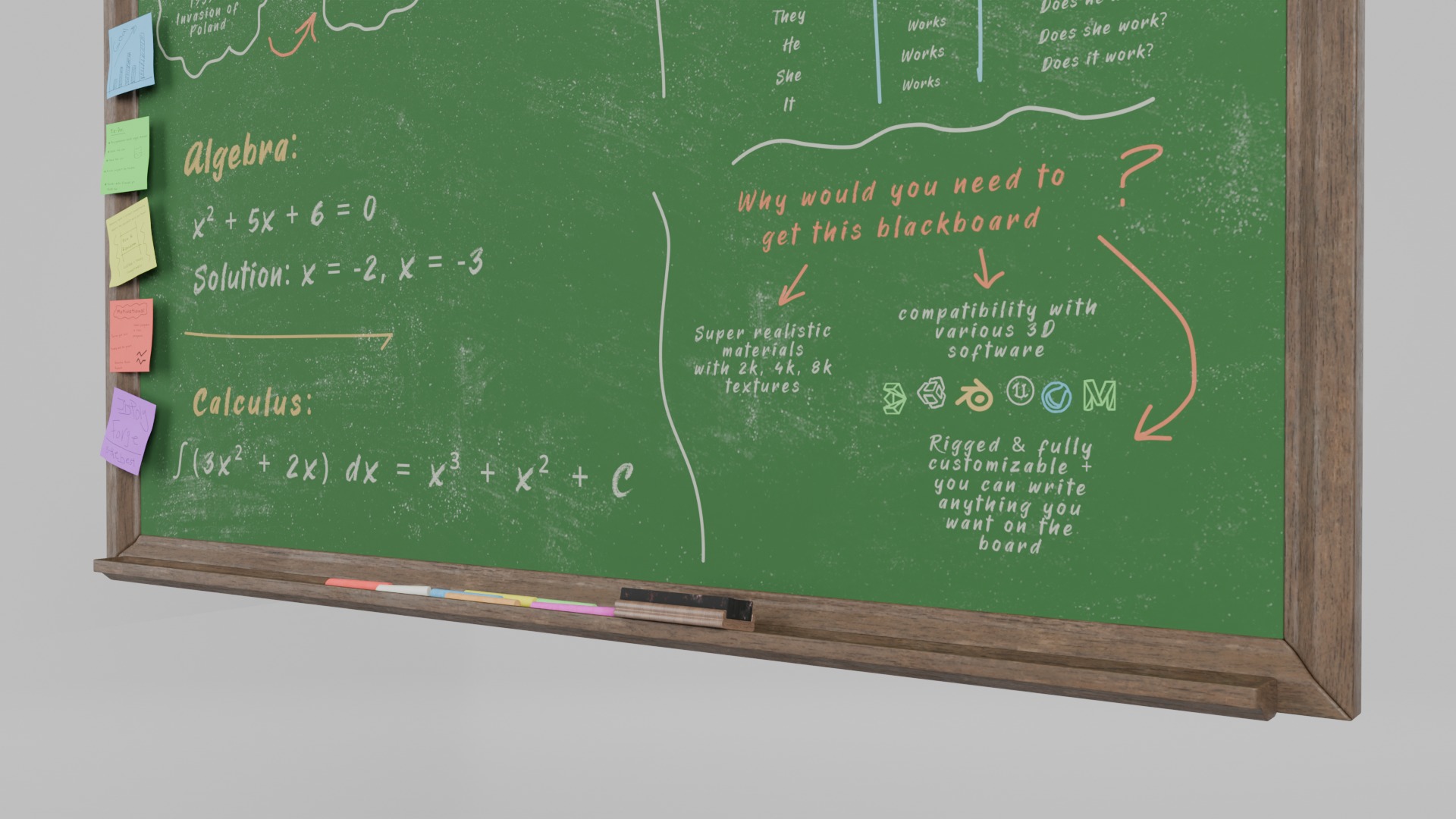 Premium Hybrid Presentation Pack - Customizable Writing Boards 3D Model Collection_39