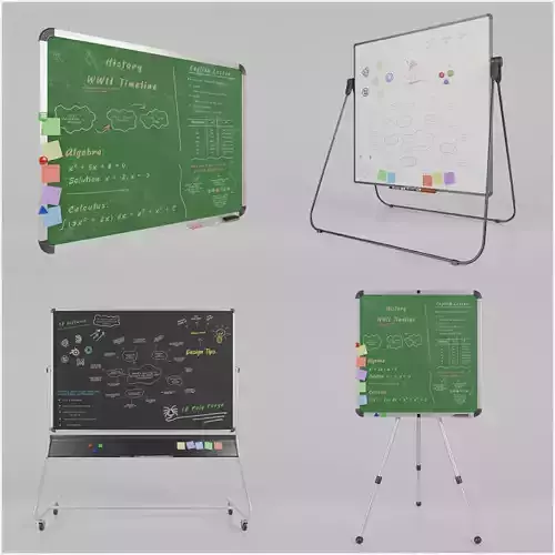 Heavy-duty Institutional Bundle - Customizable Writing Boards 3D Model Collection