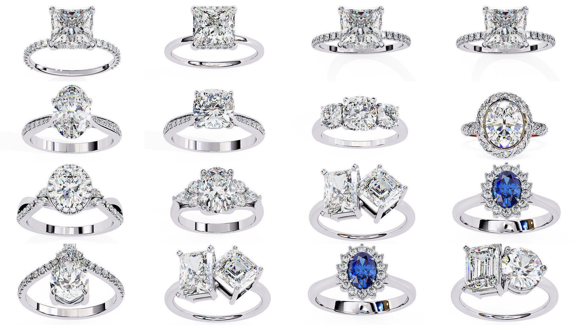 DIAMOND RING FOR EXPORT SELLER 3D Model Collection_5
