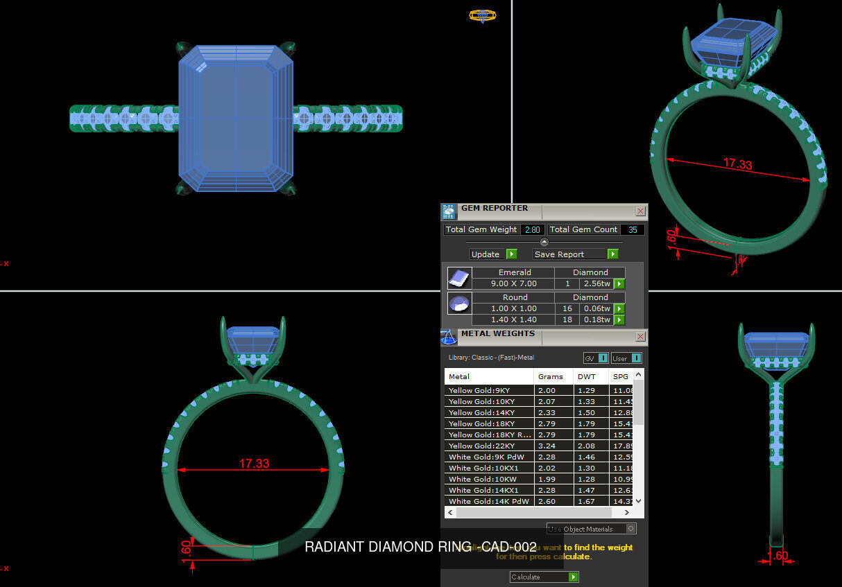 DIAMOND RING FOR EXPORT SELLER 3D Model Collection_11