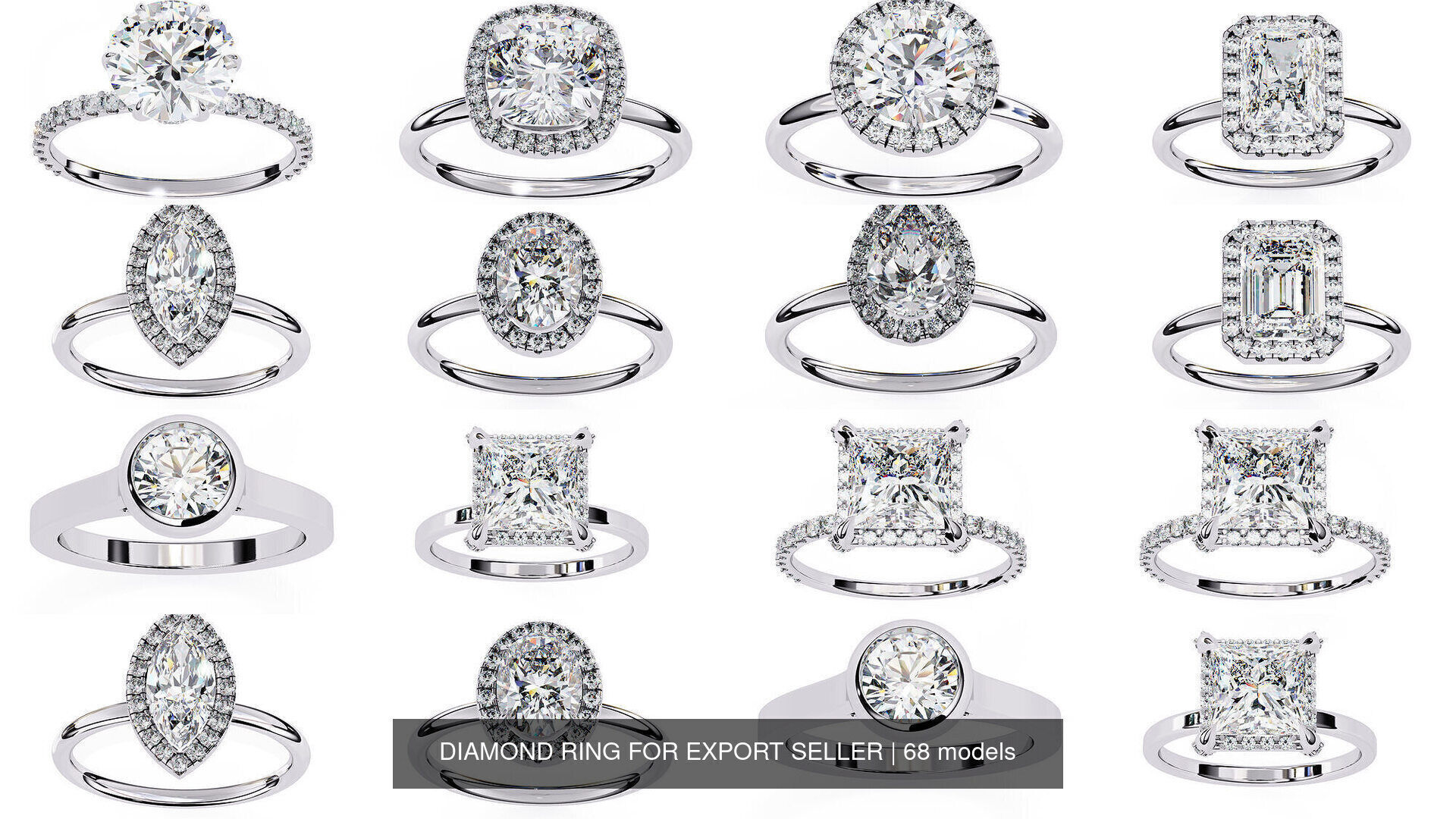 DIAMOND RING FOR EXPORT SELLER 3D Model Collection_4