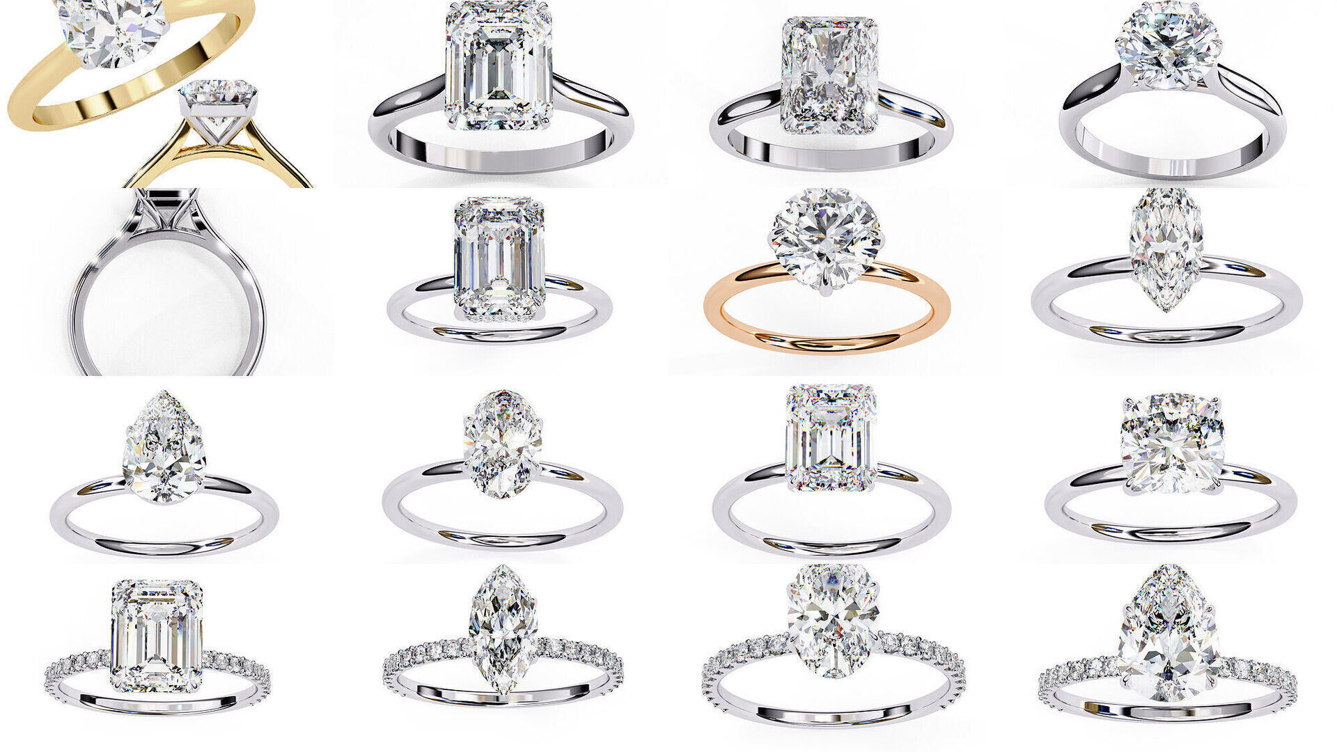 DIAMOND RING FOR EXPORT SELLER 3D Model Collection_1