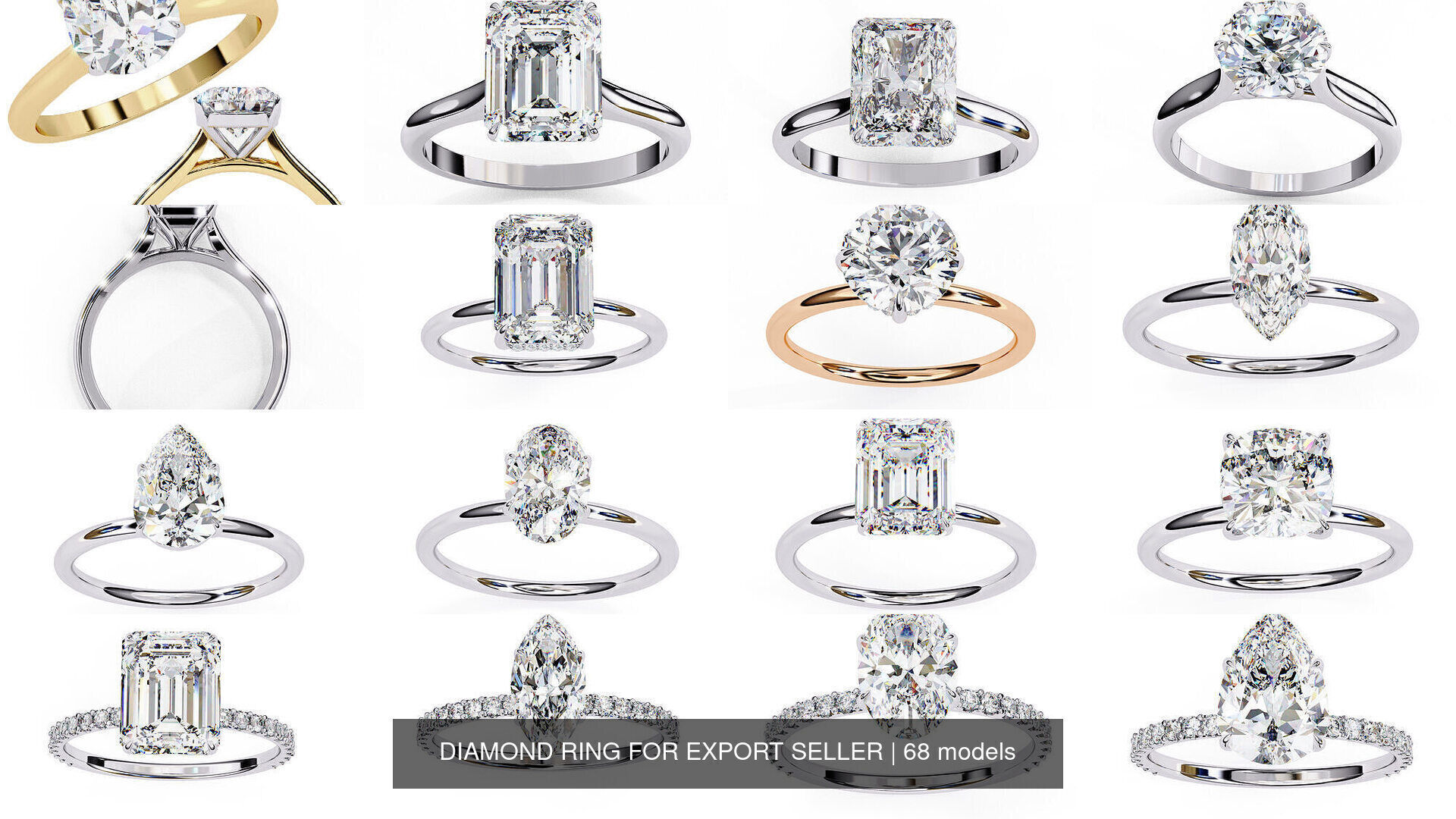 DIAMOND RING FOR EXPORT SELLER 3D Model Collection_2