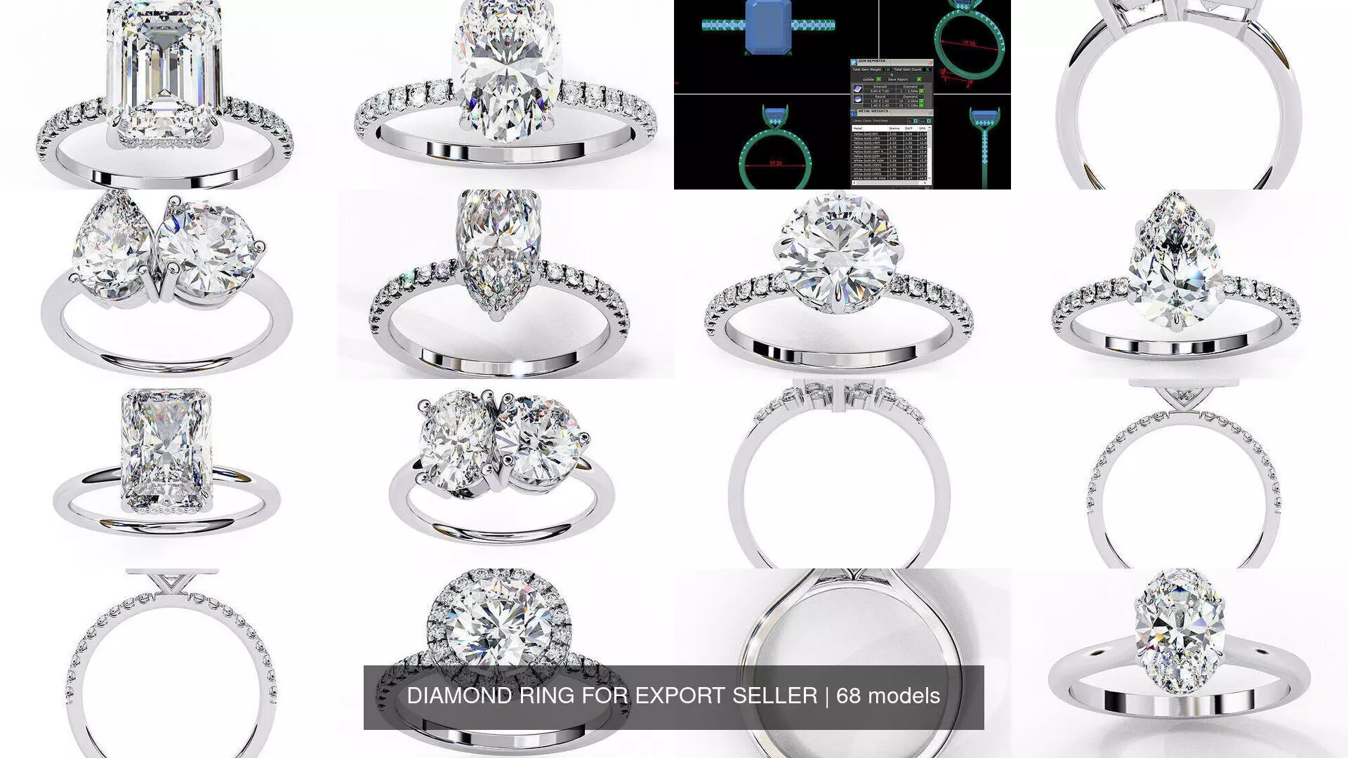 DIAMOND RING FOR EXPORT SELLER 3D Model Collection_0