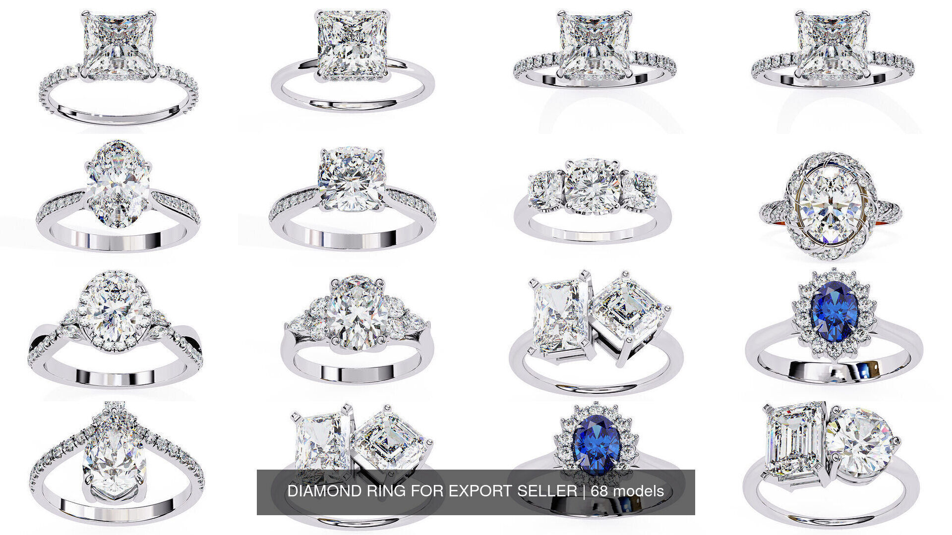 DIAMOND RING FOR EXPORT SELLER 3D Model Collection_6