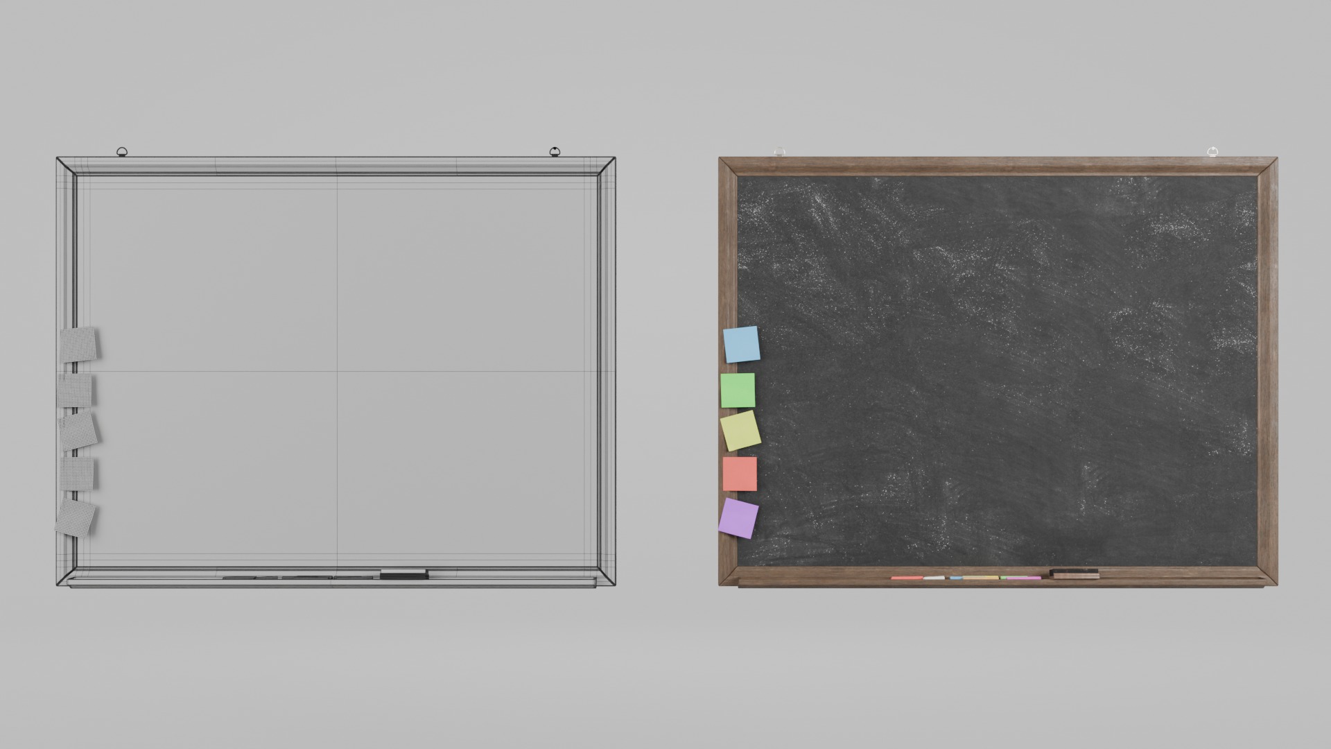 University Classroom Package - Customizable Writing Boards 3D Model Collection_22