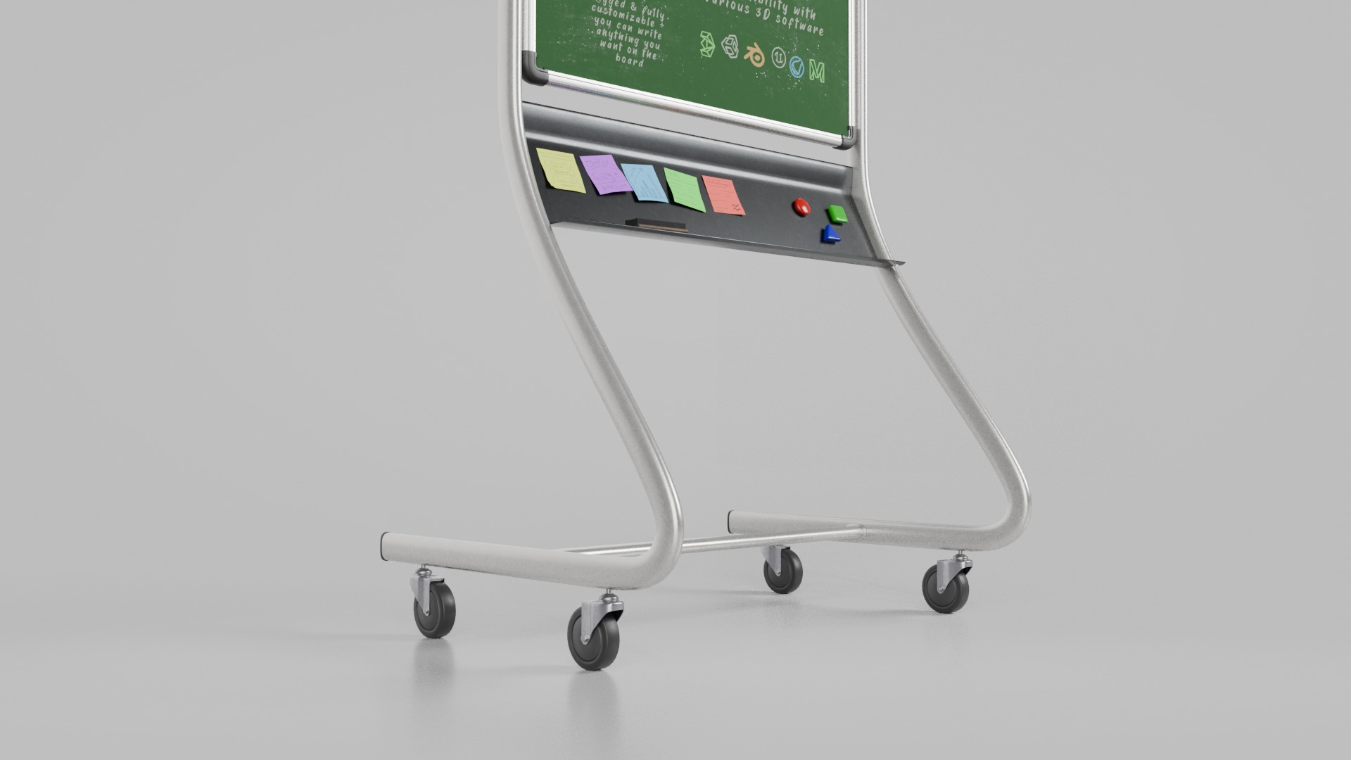 University Classroom Package - Customizable Writing Boards 3D Model Collection_11