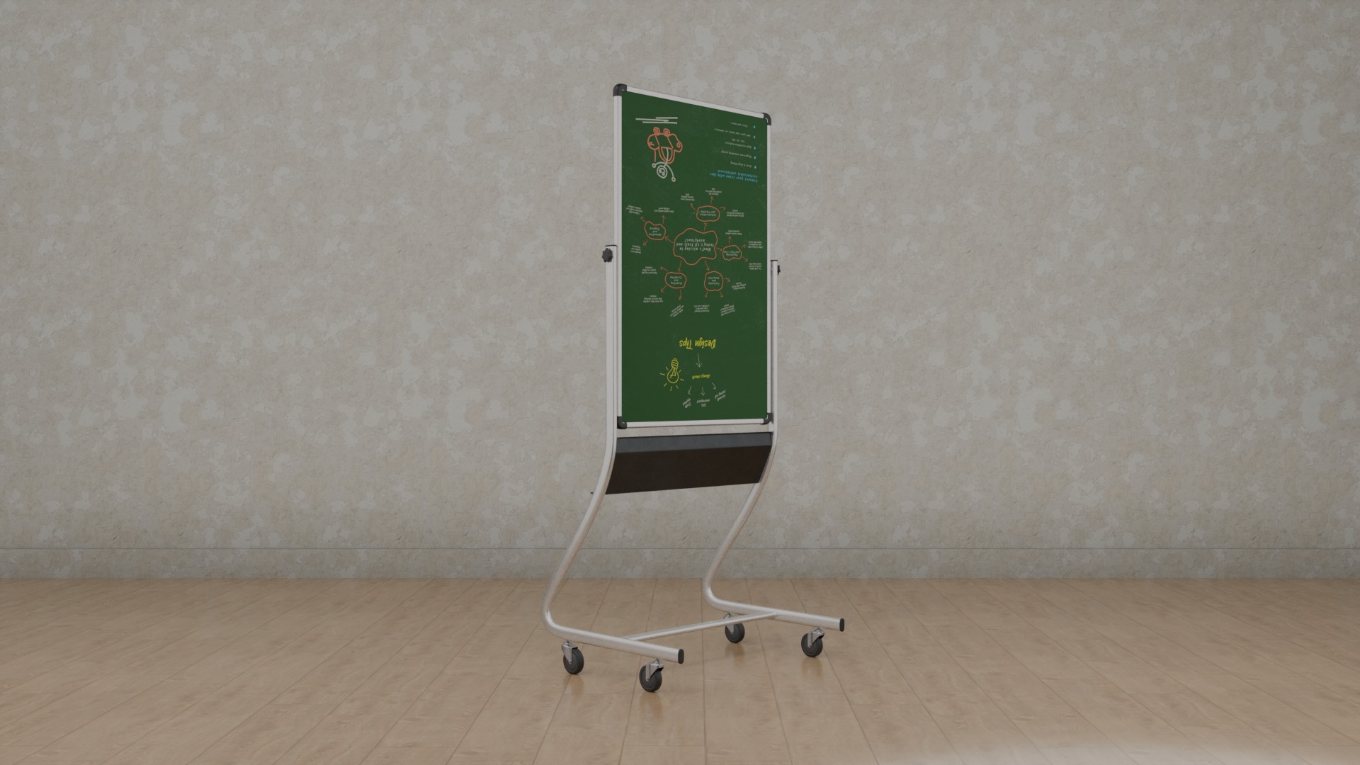University Classroom Package - Customizable Writing Boards 3D Model Collection_9
