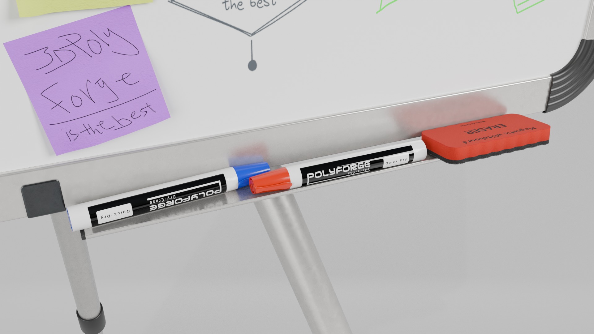 University Classroom Package - Customizable Writing Boards 3D Model Collection_28