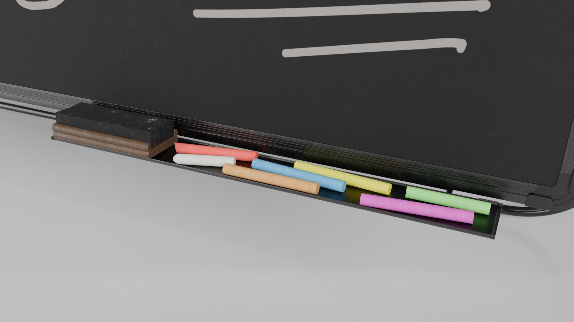 University Classroom Package - Customizable Writing Boards 3D Model Collection_37