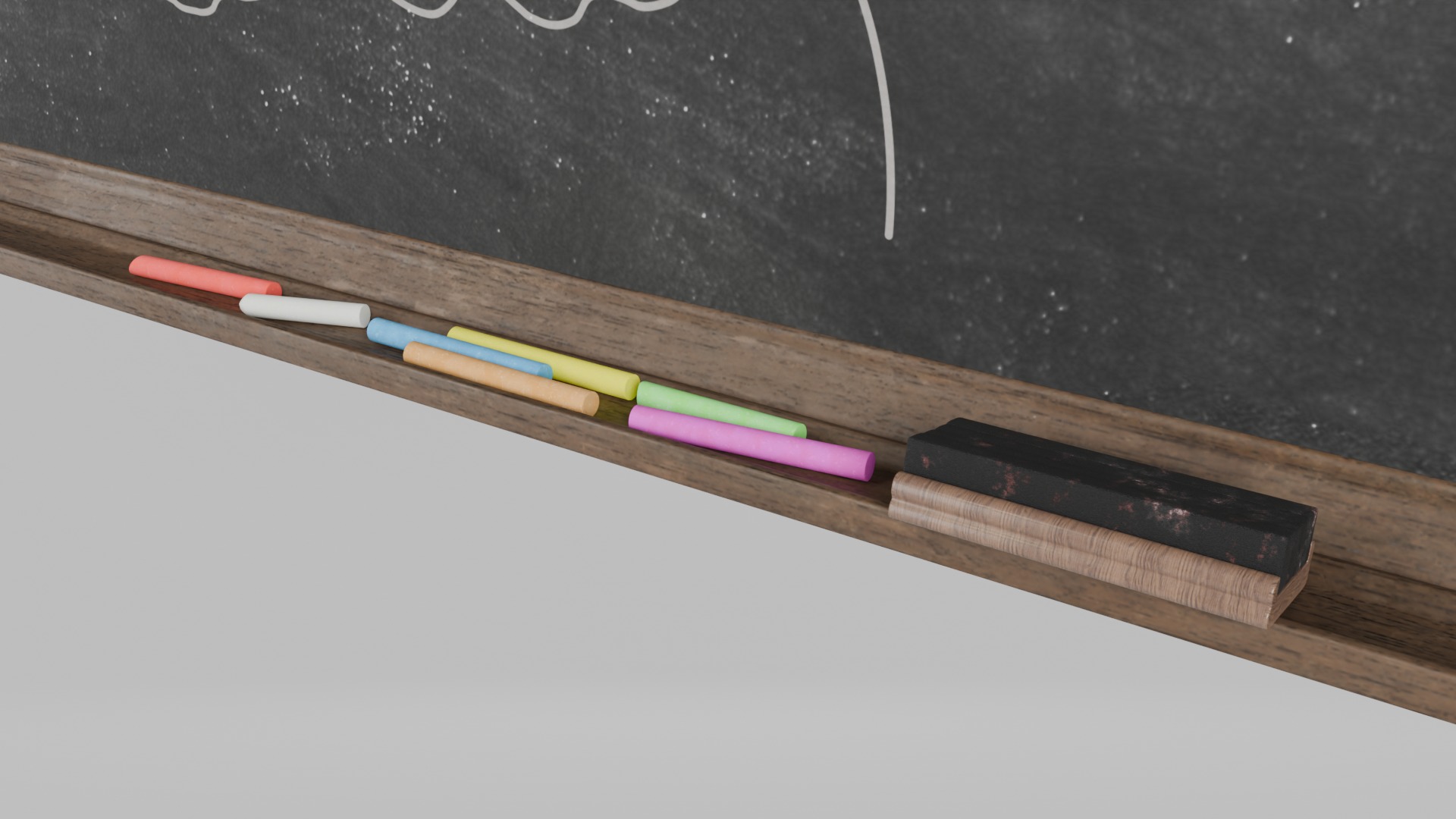 University Classroom Package - Customizable Writing Boards 3D Model Collection_21