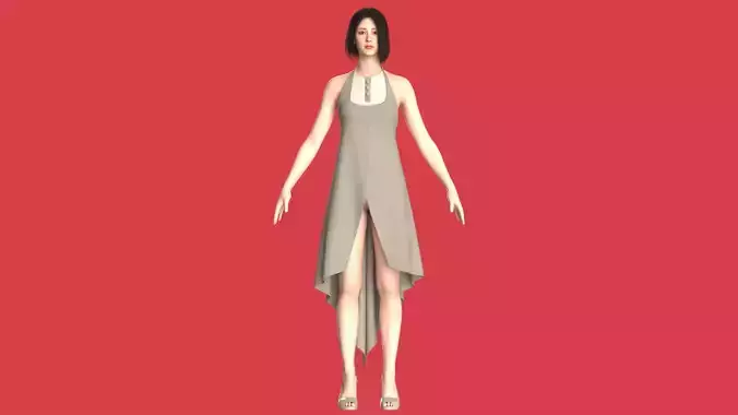 Girls Cape Dress V10