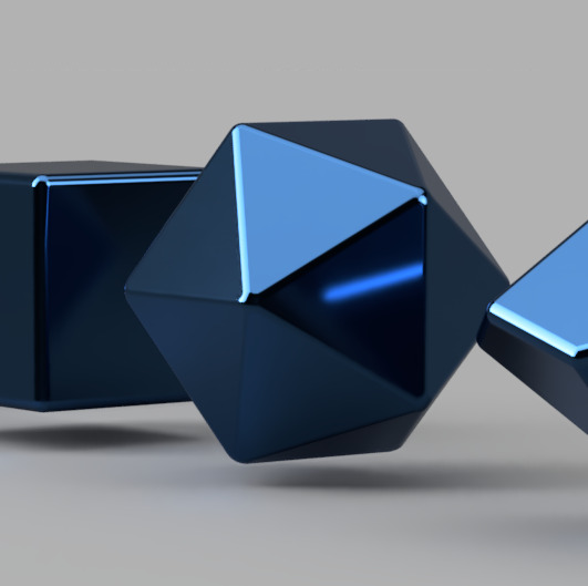 Blank Polyhedral Dice Set Round Edges 3D Printable 3D print model_4