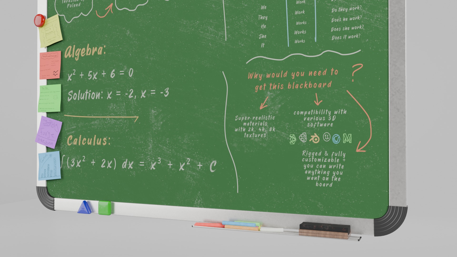 Versatile Presentation Bundle - Customizable Writing Boards 3D Model Collection_19