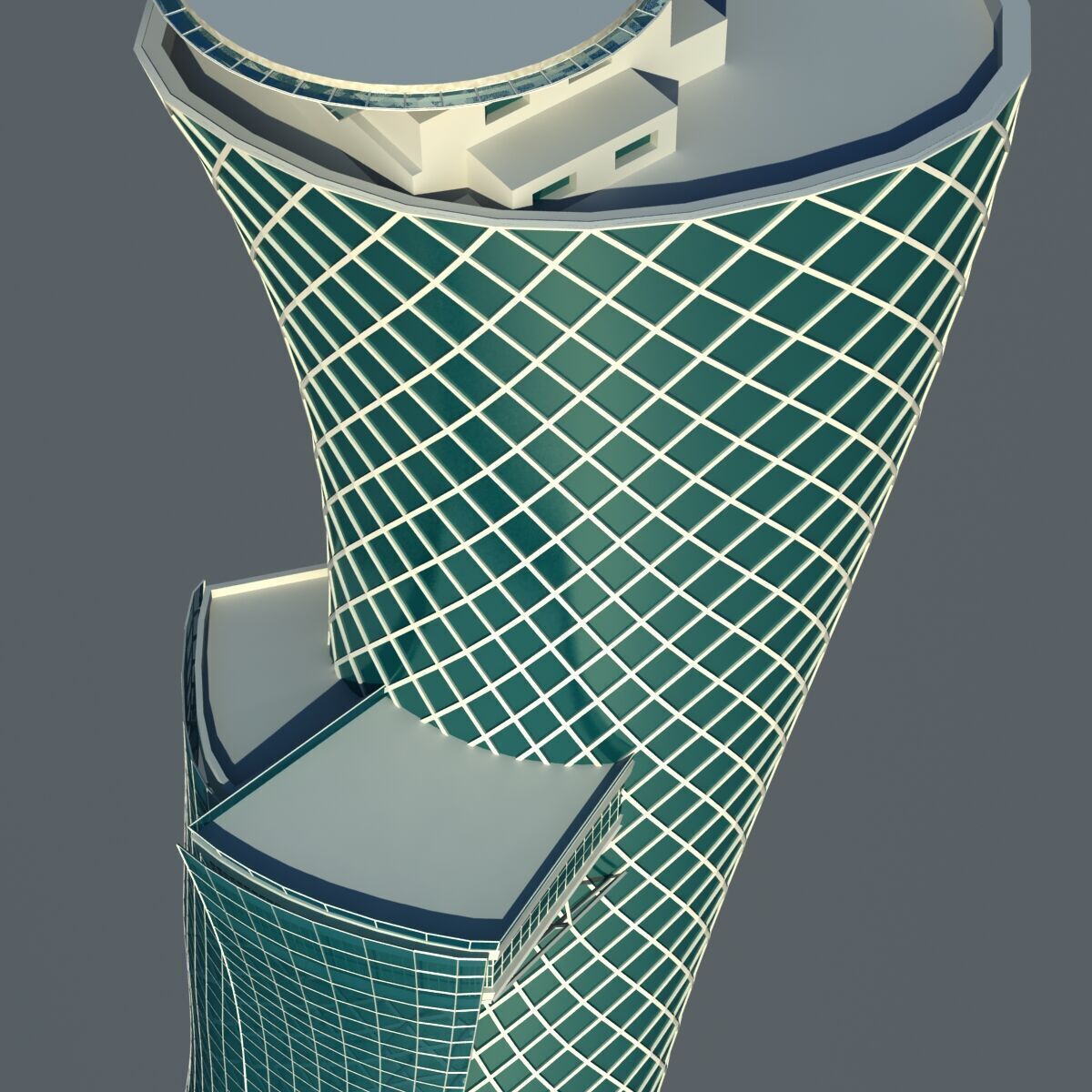 Abu Dhabi Capital Gate 3D model_5