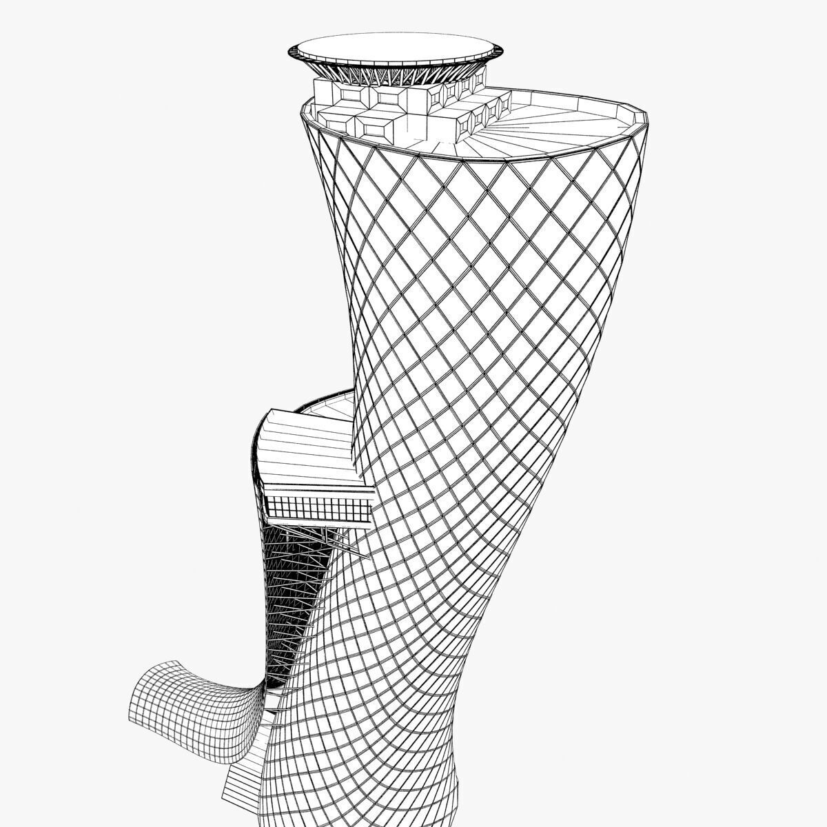 Abu Dhabi Capital Gate 3D model_8