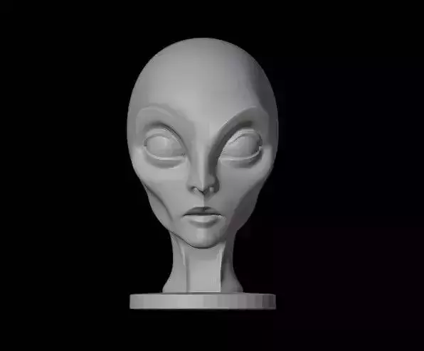 Alien head statue 3D print model