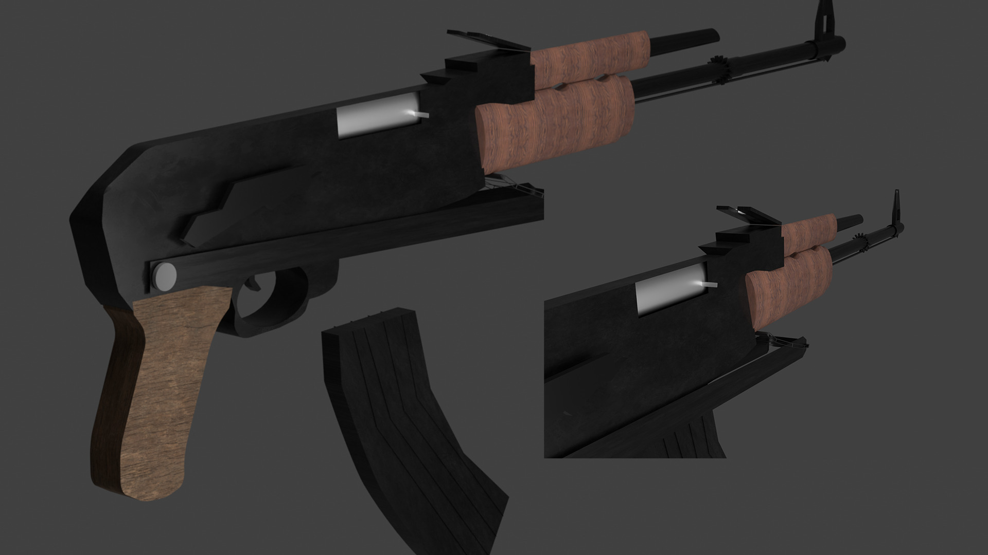 ak47gun Low-poly 3D model_6