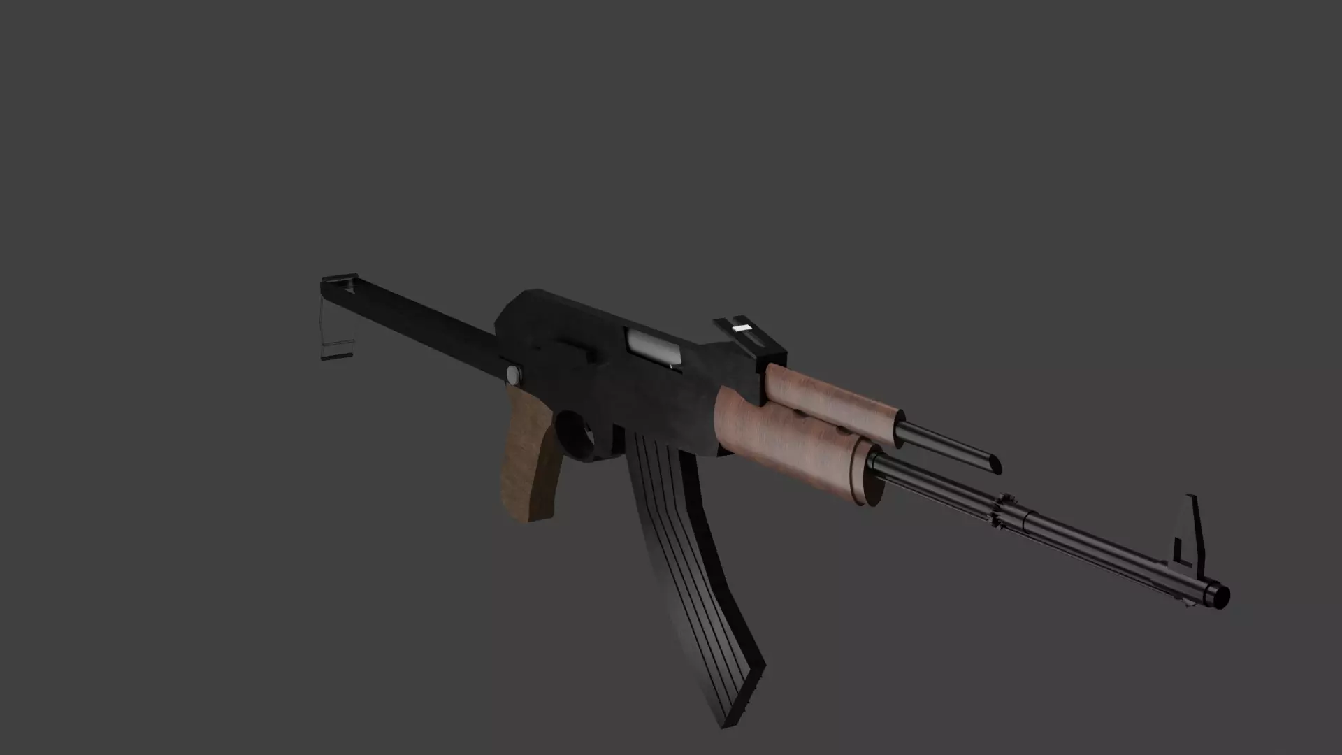 ak47gun Low-poly 3D model_0