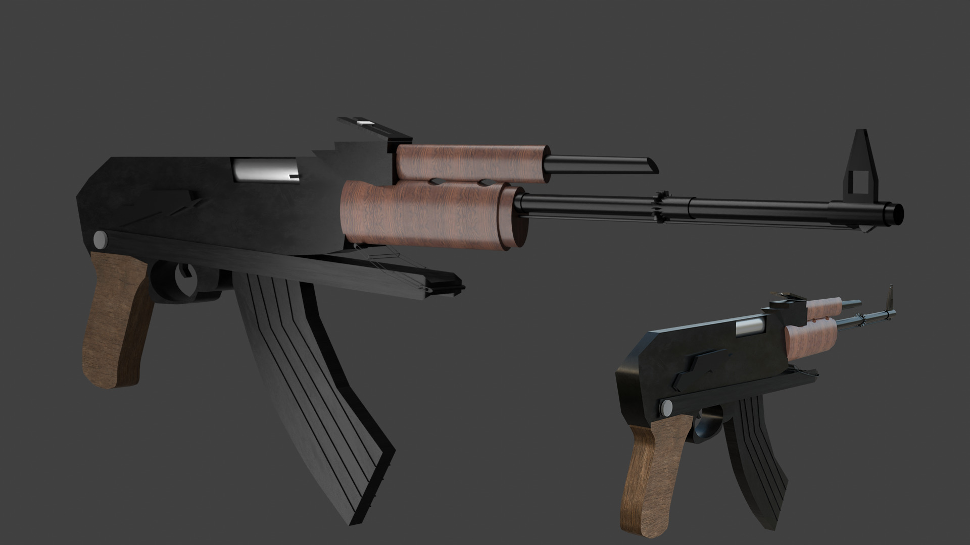 ak47gun Low-poly 3D model_3