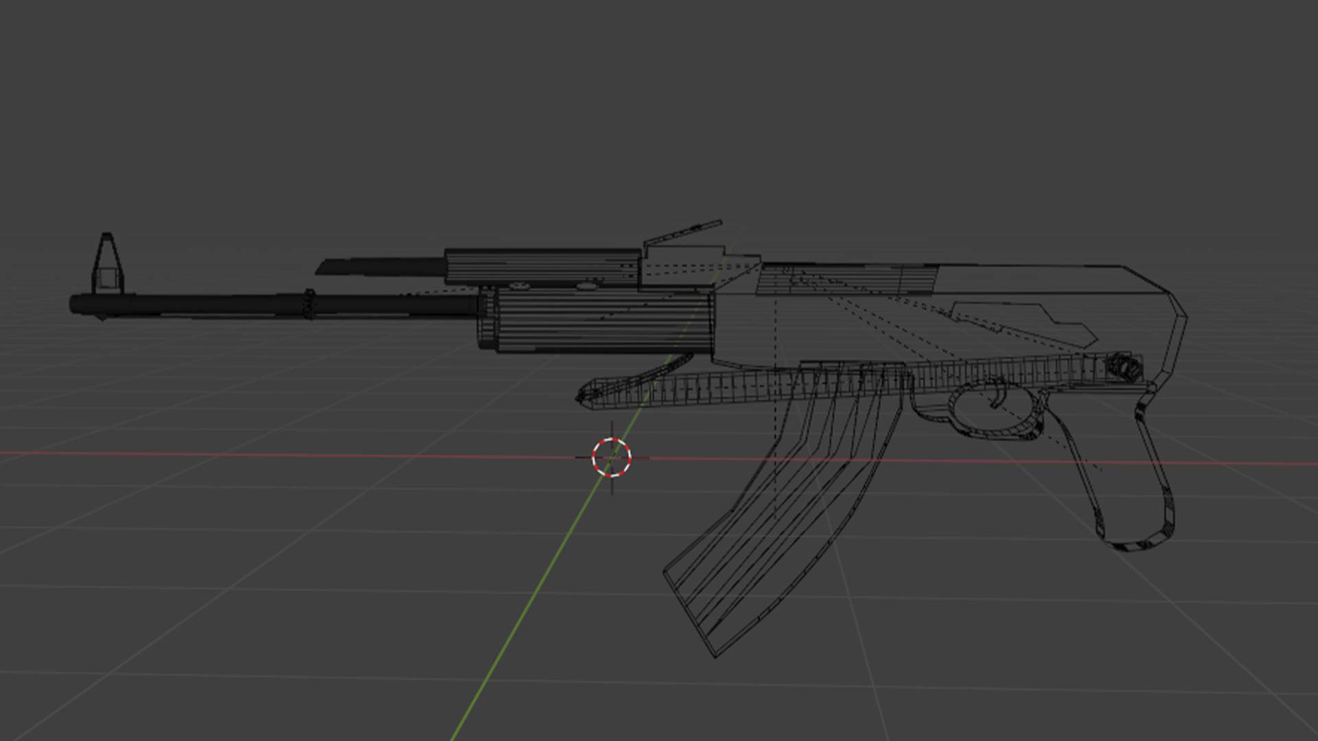 ak47gun Low-poly 3D model_7