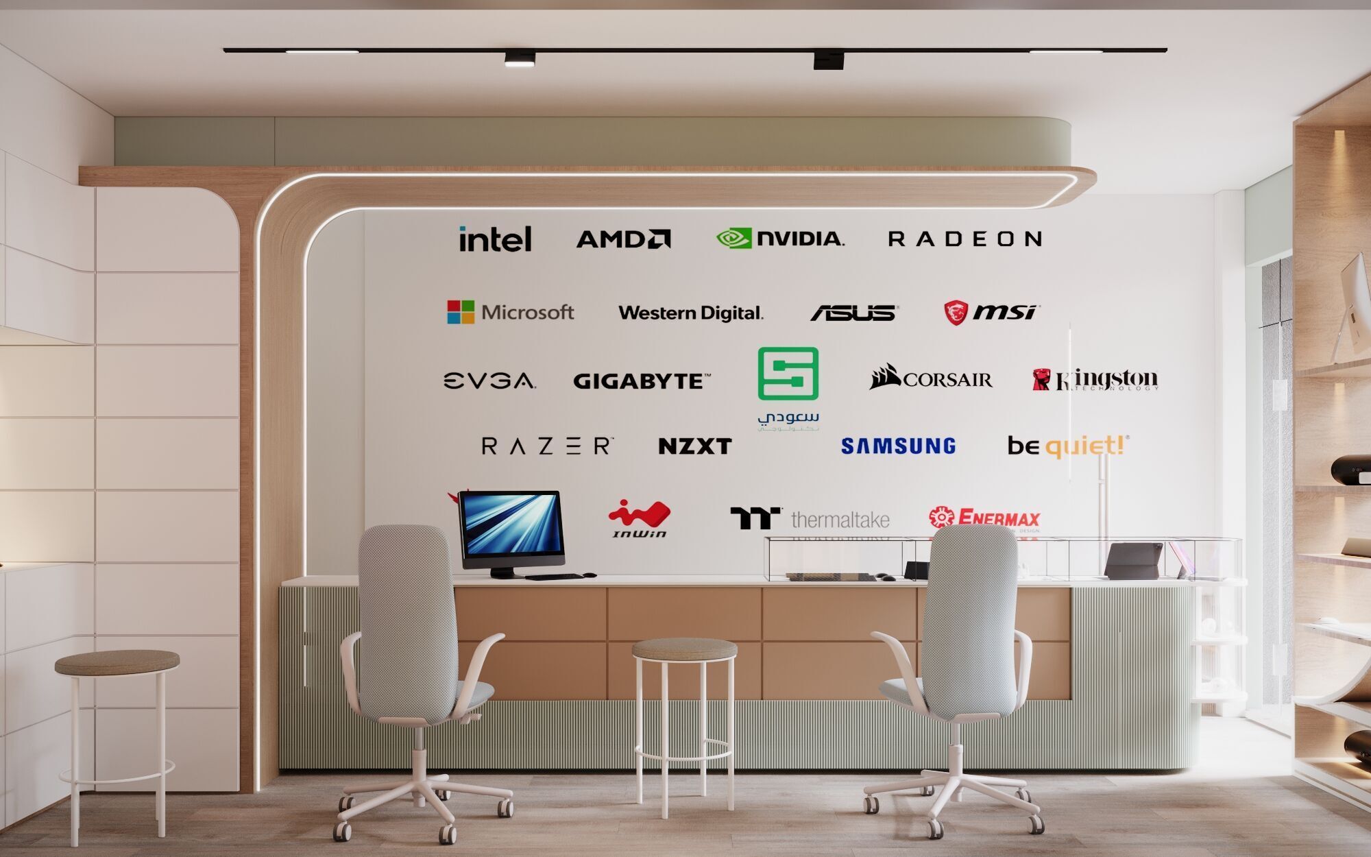 Modern Tech Retail Store 3D model_1