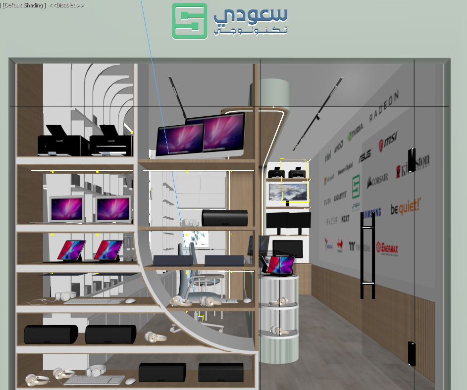 Modern Tech Retail Store 3D model_6
