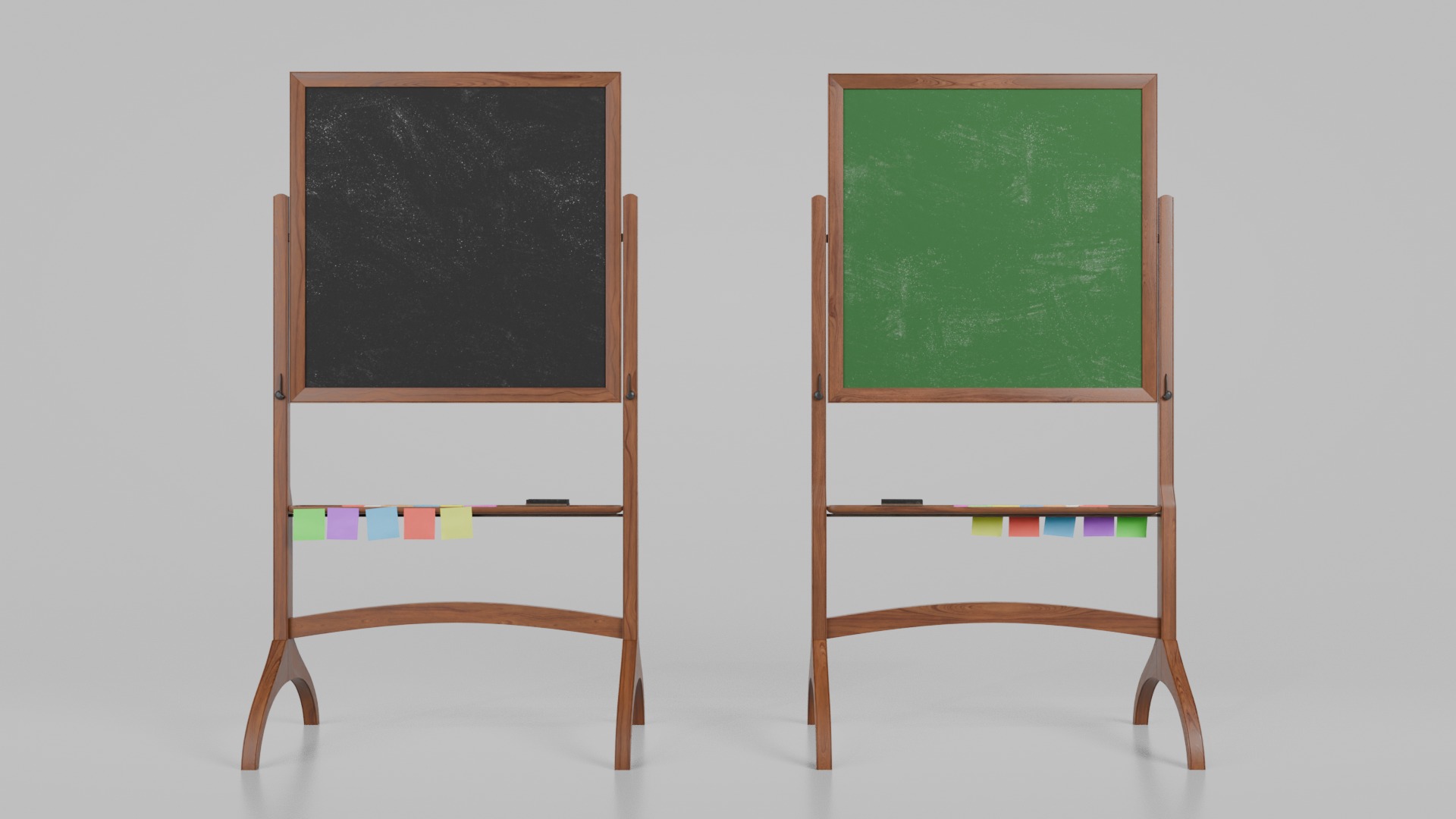Dual-Sided Square Customizable Whiteboard and Chalkboard Duo 3D Model Collection_20