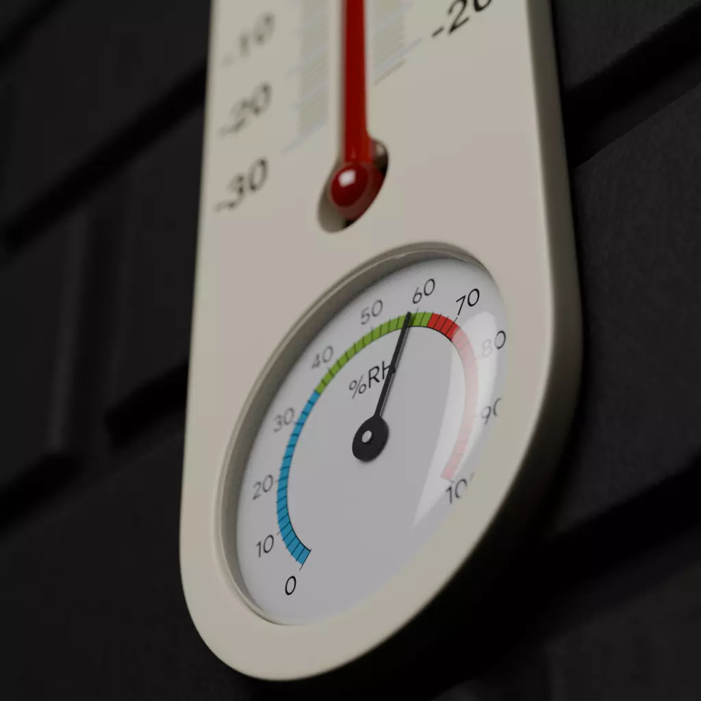 Premium Thermometer Low-poly 3D model