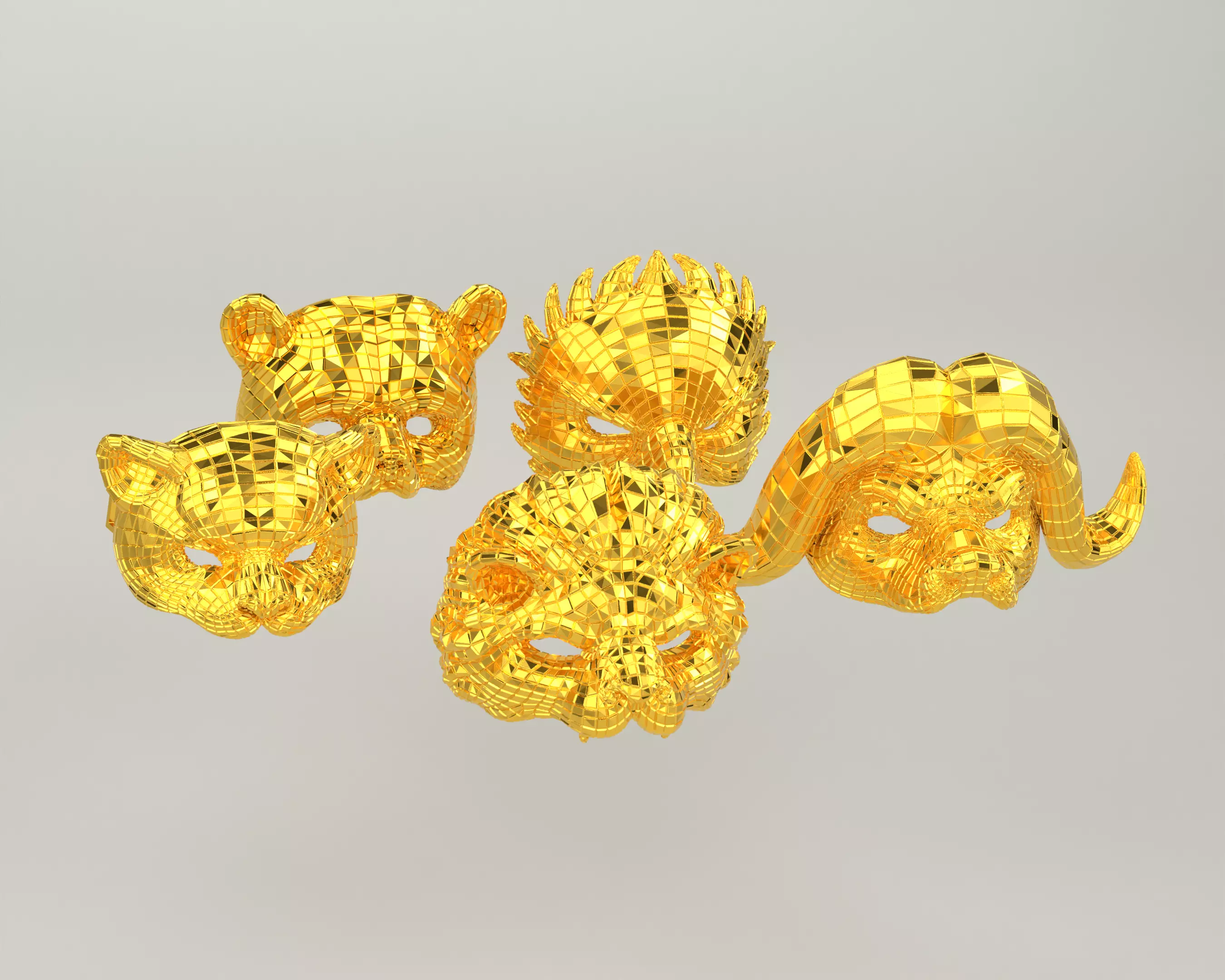 Squid Game VIP Mask 3D Model Collection_0