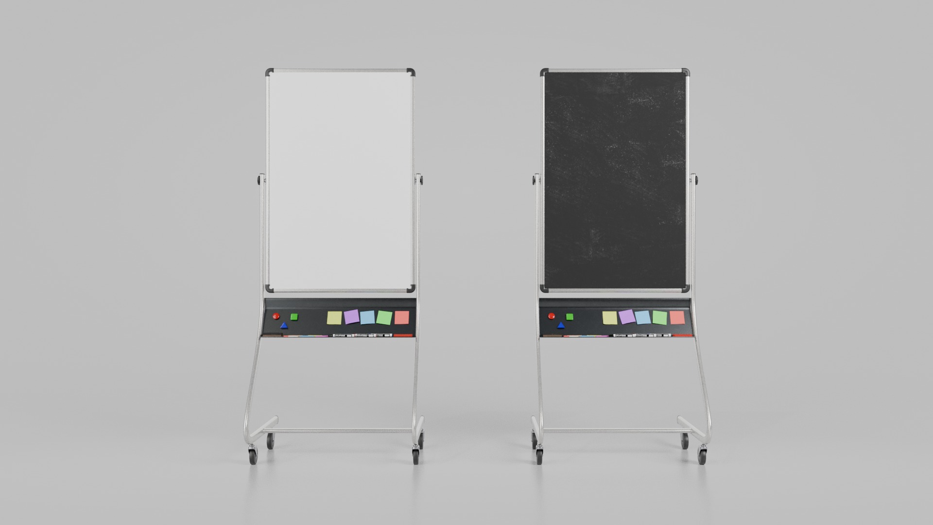 Dual-Sided Customizable Whiteboard and Chalkboard Full Set 3D Model Collection_43