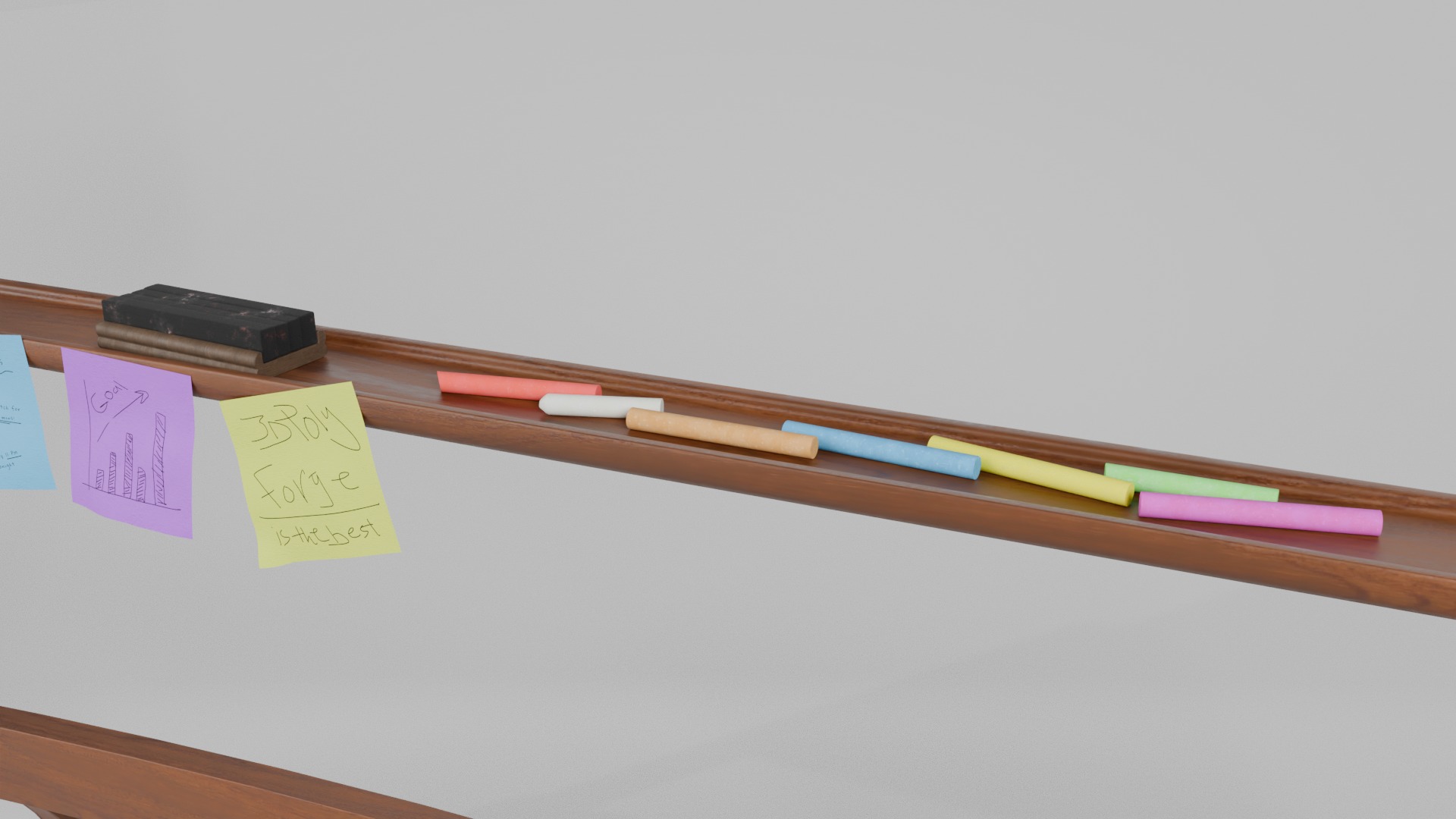 Dual-Sided Customizable Whiteboard and Chalkboard Full Set 3D Model Collection_23