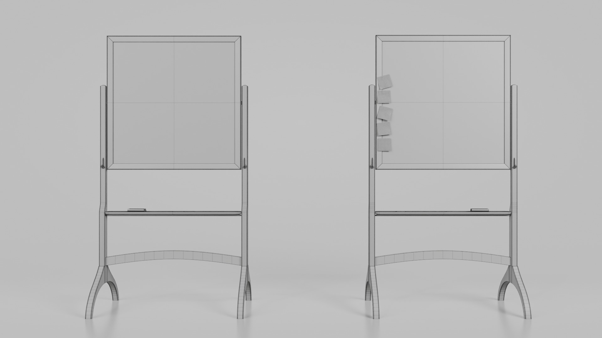 Dual-Sided Customizable Whiteboard and Chalkboard Full Set 3D Model Collection_42