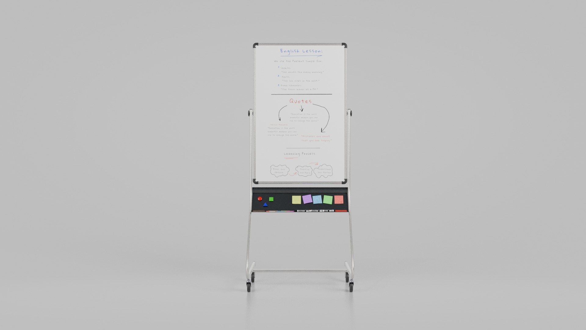 Dual-Sided Customizable Whiteboard and Chalkboard Full Set 3D Model Collection_45