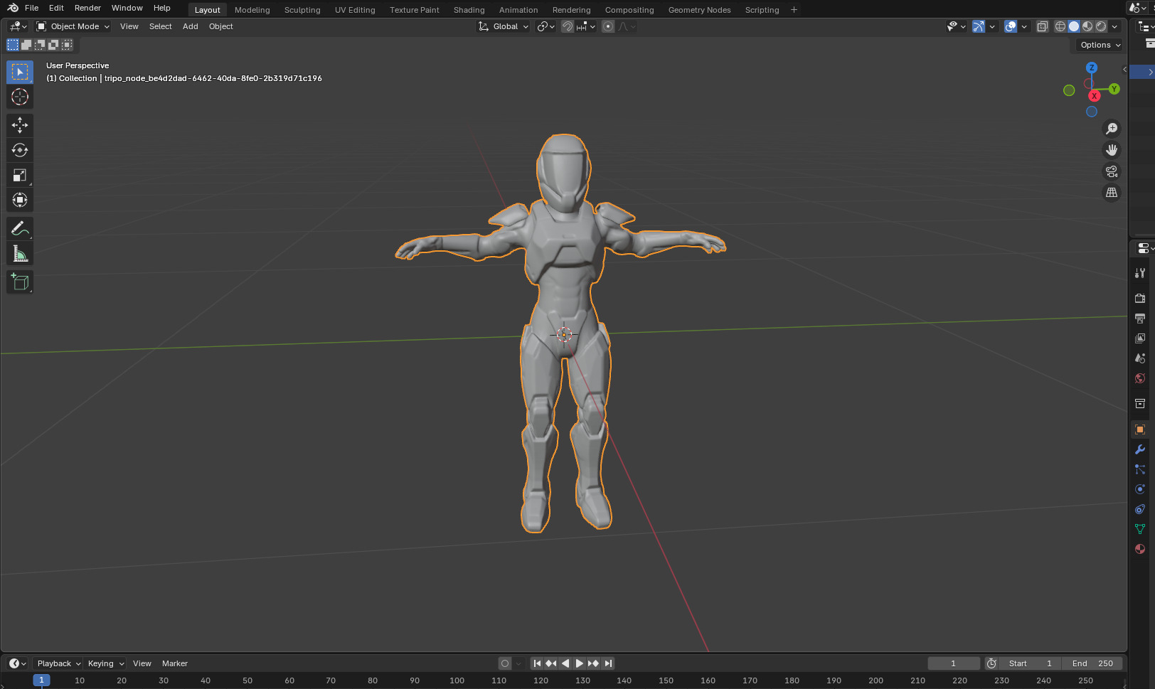 Futuristic Armored Space Soldier  T-Pose Low-poly 3D model_13